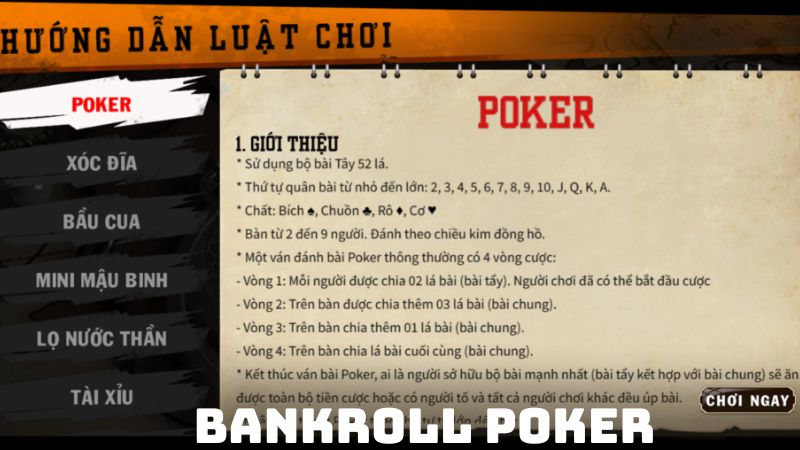 Bankroll Poker là gì?